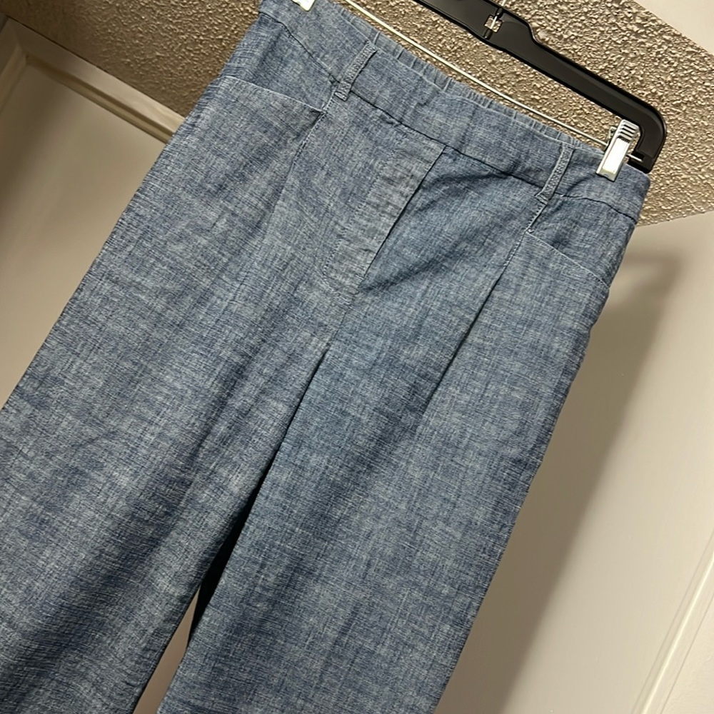 Signature Reitmans Cotton Mid-Rise High Rise Wide-Leg Pant size 6 Tall Long